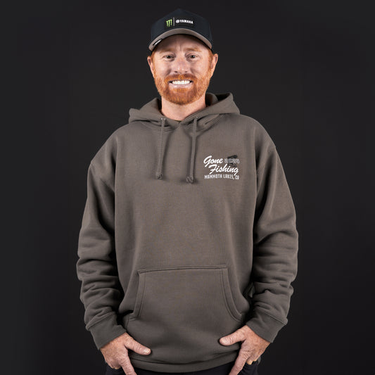 RV2 GONE FISHING HOODIE CHARCOAL